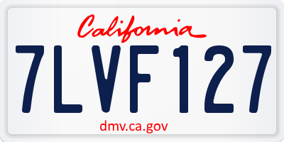CA license plate 7LVF127