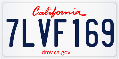 CA license plate 7LVF169
