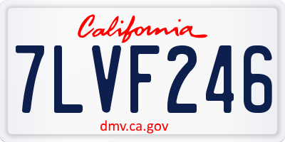 CA license plate 7LVF246