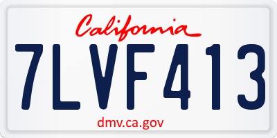 CA license plate 7LVF413