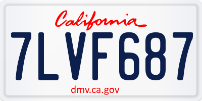 CA license plate 7LVF687