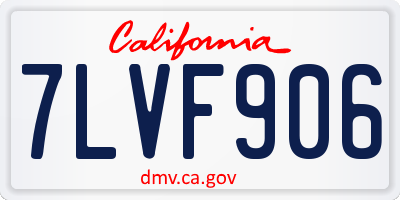 CA license plate 7LVF906