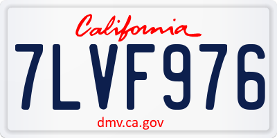 CA license plate 7LVF976