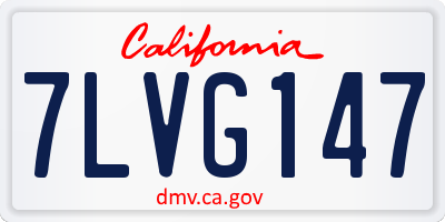 CA license plate 7LVG147