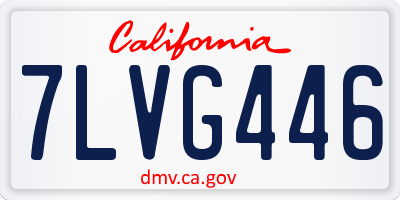 CA license plate 7LVG446