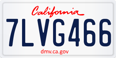 CA license plate 7LVG466