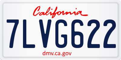 CA license plate 7LVG622