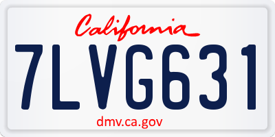 CA license plate 7LVG631