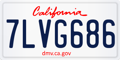 CA license plate 7LVG686