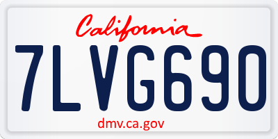 CA license plate 7LVG690