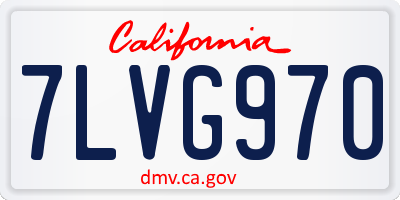 CA license plate 7LVG970