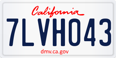 CA license plate 7LVH043