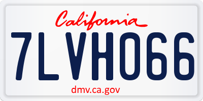 CA license plate 7LVH066