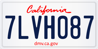 CA license plate 7LVH087