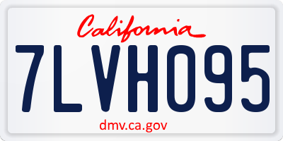 CA license plate 7LVH095