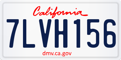 CA license plate 7LVH156