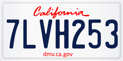 CA license plate 7LVH253