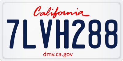 CA license plate 7LVH288