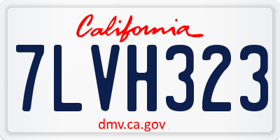 CA license plate 7LVH323