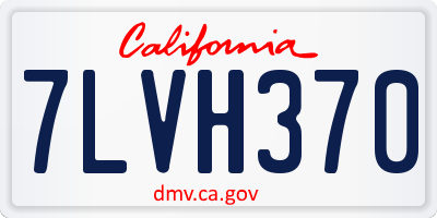 CA license plate 7LVH370