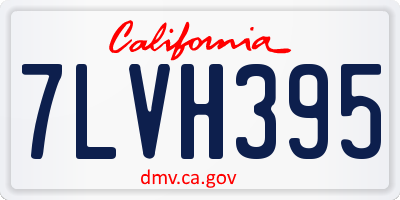 CA license plate 7LVH395