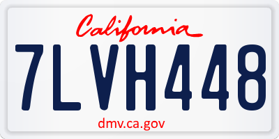 CA license plate 7LVH448