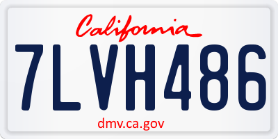 CA license plate 7LVH486