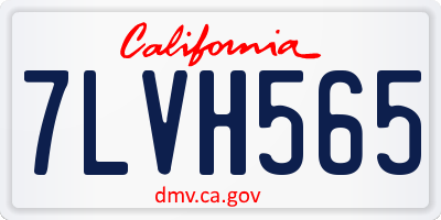 CA license plate 7LVH565