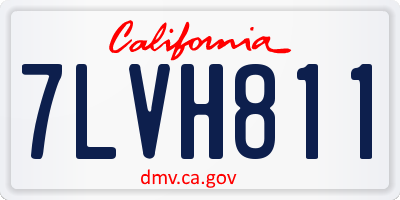 CA license plate 7LVH811