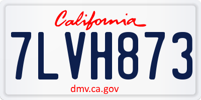 CA license plate 7LVH873