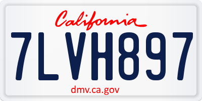 CA license plate 7LVH897