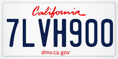 CA license plate 7LVH900