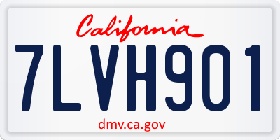 CA license plate 7LVH901