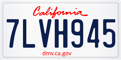 CA license plate 7LVH945
