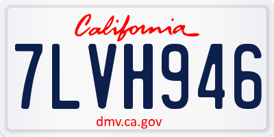 CA license plate 7LVH946