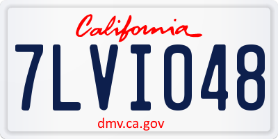 CA license plate 7LVI048