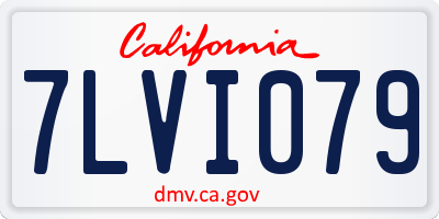 CA license plate 7LVI079
