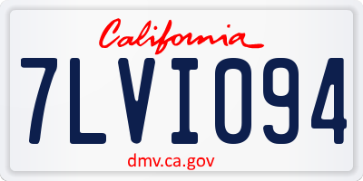 CA license plate 7LVI094