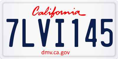 CA license plate 7LVI145