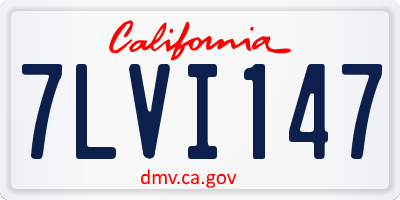 CA license plate 7LVI147