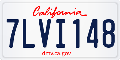 CA license plate 7LVI148