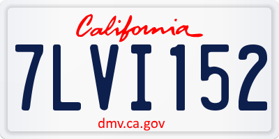 CA license plate 7LVI152