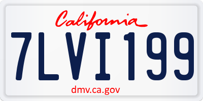CA license plate 7LVI199