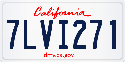 CA license plate 7LVI271