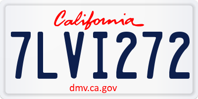 CA license plate 7LVI272