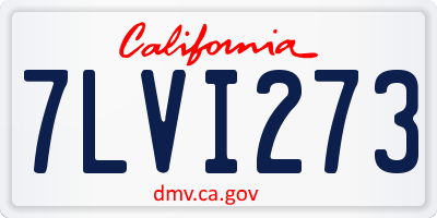 CA license plate 7LVI273