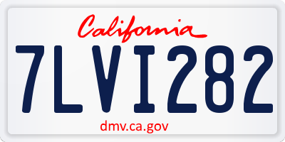 CA license plate 7LVI282