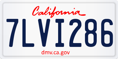 CA license plate 7LVI286