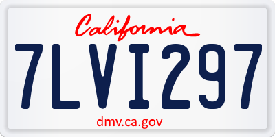 CA license plate 7LVI297