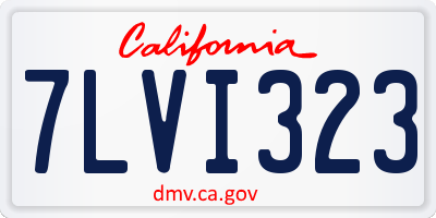 CA license plate 7LVI323